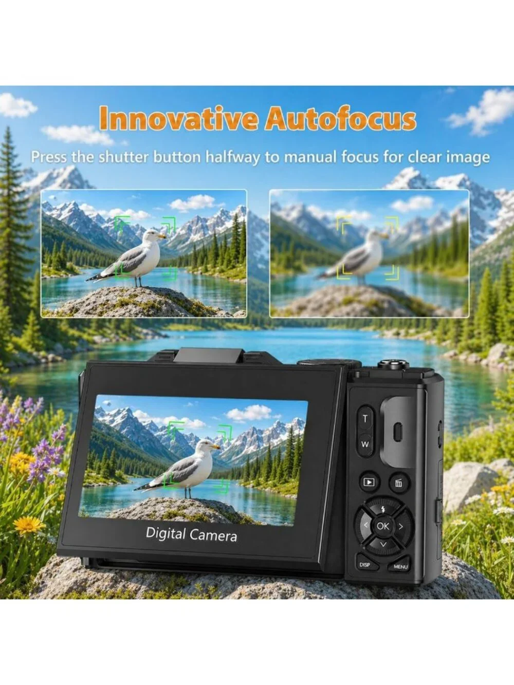 4K Digital Camera, 64MP Vlogging & Photography Camera for YouTube Content